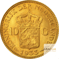 10 Florins Or Wilhelmina Agée