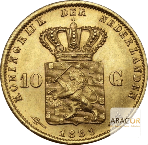 10 Florins Or - 10 Gulden Or William III