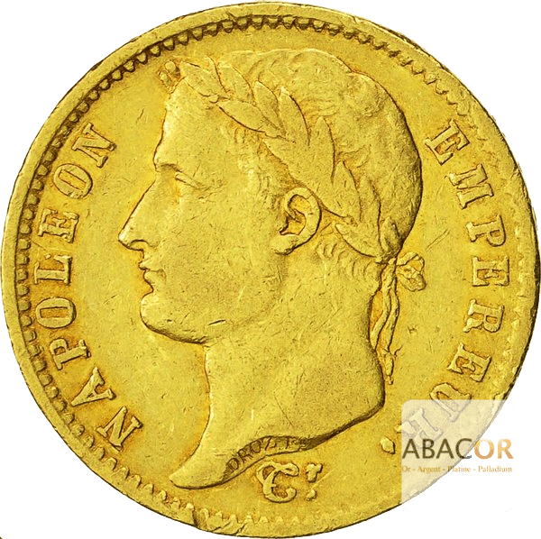 20 Francs Or Napoléon 1er Tête Laurée (Revers République Française)