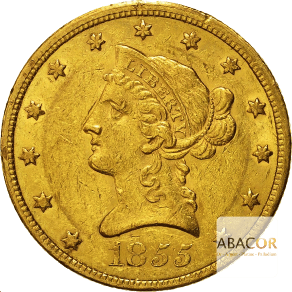 10 Dollars Or Liberty (1838-1866)