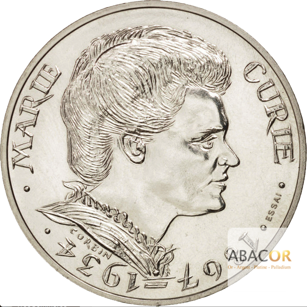 100 Francs Argent Marie Curie