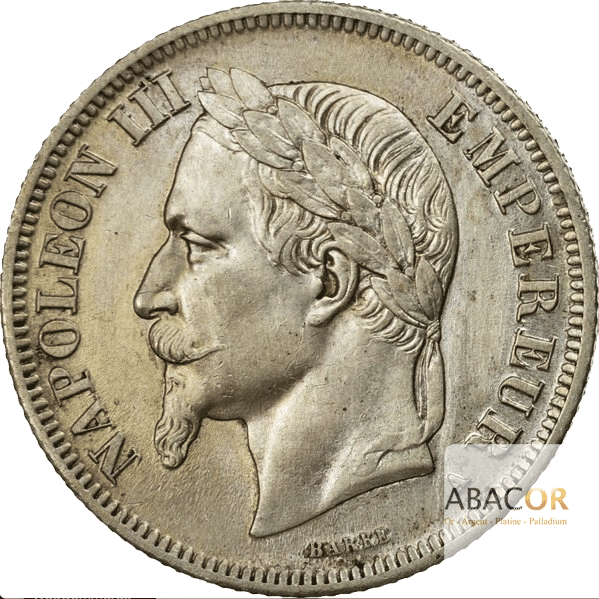 2 Francs Argent Napoléon III Tête Laurée