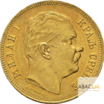 20 Dinars Or Milan Obrenovitch IV Union Latine Serbie Avers