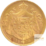 20 Francs Or Belge Albert I Union Latine Revers