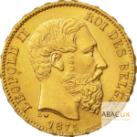 20 Francs Or Belge Leopold II Union Latine Avers