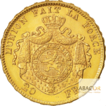 20 Francs Or Belge Leopold II Union Latine Revers