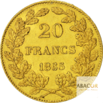 20 Francs Or Belge Leopold Ier Union Latine Revers