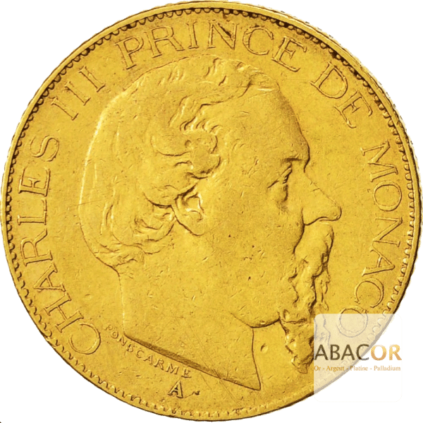 20 Francs Or Charles III de Monaco 1878 & 1878