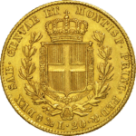 20 Lires Or Charles-Albert Union Latine Revers