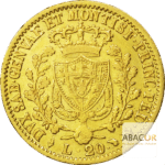 20 Lires Or Charles Félix - Union Latine Or - revers