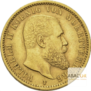 20 Mark Or Wilhelm II Roi de Wurtemberg