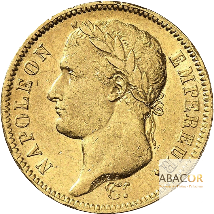 40 Francs Or Napoléon Tête Laurée Empire Français  Cours et Cotation