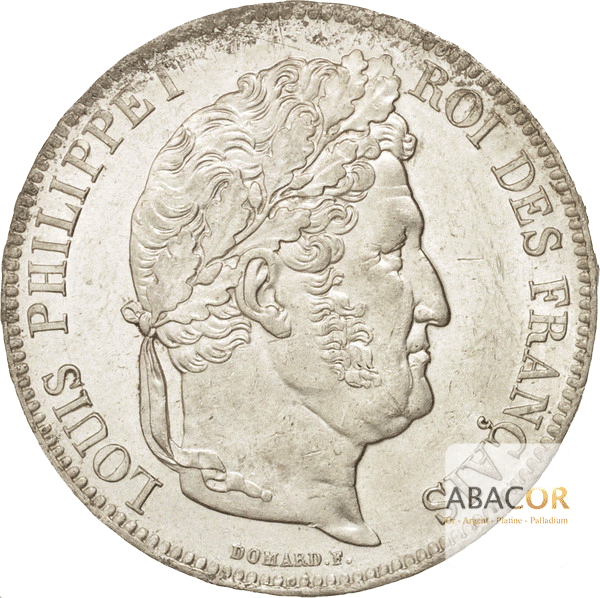5 Francs Argent Louis-Philippe Ier Tête Laurée