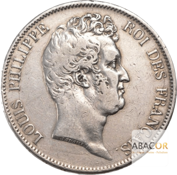 5 Francs Argent Louis-Philippe Tête Nue Sans le I