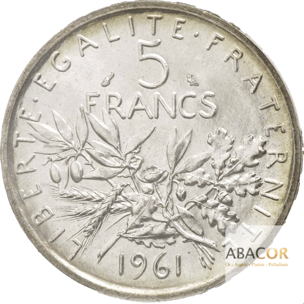 Achat Pièce Argent 5 Francs Semeuse