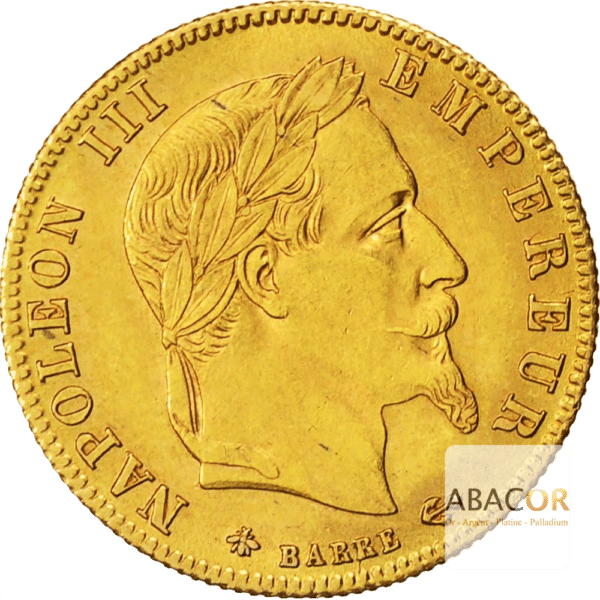 5 Francs Or Napoléon III Tête Laurée