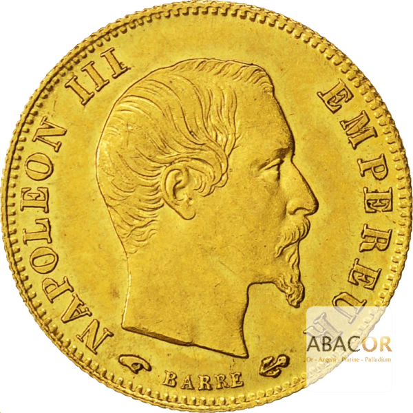 5 Francs Or Napoléon III Tête Nue