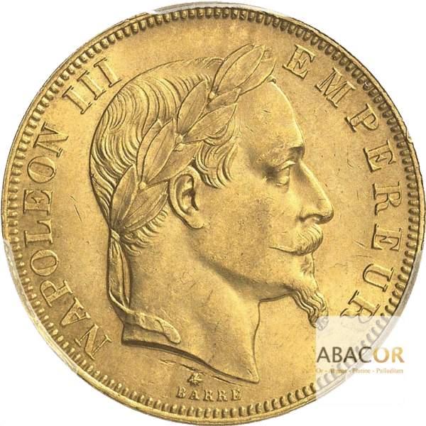 50 Francs Or Napoléon III Tête Laurée