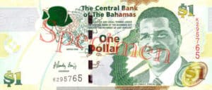 Billet 1 Dollar Bahamas BSD 2008 recto
