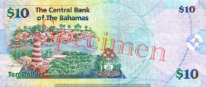 Billet 10 Dollar Bahamas BSD 2009 verso