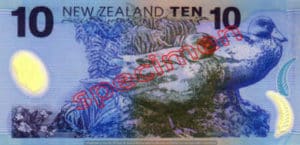 Billet 10 Dollar Nouvelle Zelande NZD Serie 6 verso