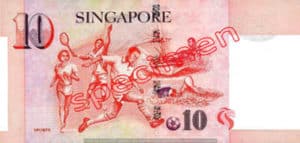 Billet 10 Dollar Singapour SGD 4ème Série IV verso