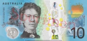 Billet 10 Dollar Australien AUD II verso