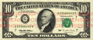 Billet 10 Dollars Etats-Unis USD