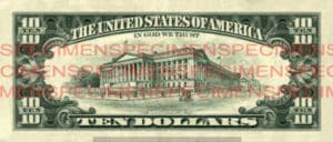 Billet 10 Dollars Etats-Unis USD