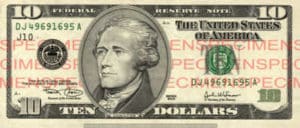 Billet 10 Dollars Etats-Unis USD