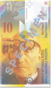 Billet 10 Francs Suisse CHF