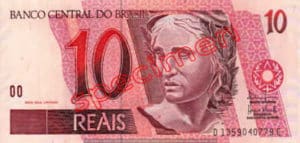 10 Real Bresil BRL Serie I bill recto