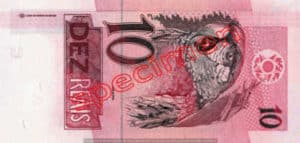 10 Real Bresil BRL Serie I bill back