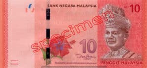 Billet 10 Ringgit Malaisie MYR Serie II recto