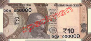Billet 10 Roupie Inde INR