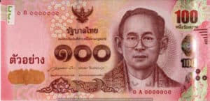 Billet 100 Baht Thailande THB XVI recto
