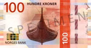 Billet 100 Couronne Norvégienne NOK Serie VIII recto