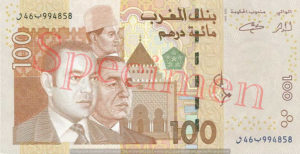Billet 100 Dirhams Maroc MAD 2002 recto