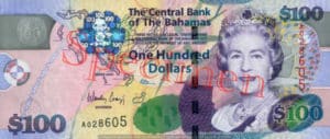 Billet 100 Dollar Bahamas BSD 2009 recto