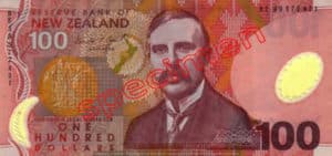 Billet 100 Dollar Nouvelle Zelande NZD Serie 6 recto
