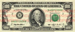 Billet 100 Dollars Etats-Unis USD