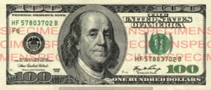 Billet 100 Dollars Etats-Unis USD