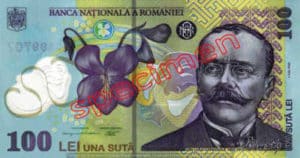 Billet 100 Lei Roumanie RON recto