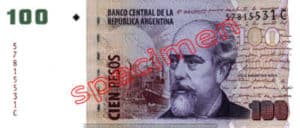 Billet 100 Pesos Argentine ARS Type I recto
