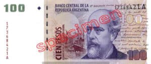 Billet 100 Pesos Argentine ARS Type II recto