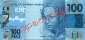 100 Real Bresil BRL Serie II bill, front