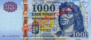Billet 1000 Forint Hongrie HUF 2006 recto