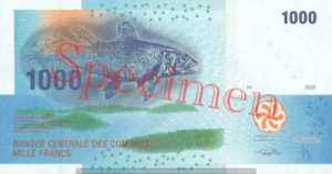 Billet 1000 Francs Comores KMF recto