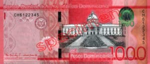 Billet 1000 Pesos Republique Dominicaine DOP recto