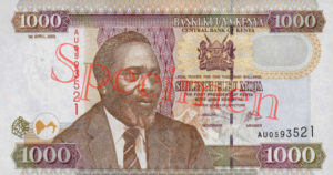 Billet 1000 Shilling Kenya KES 2003 recto